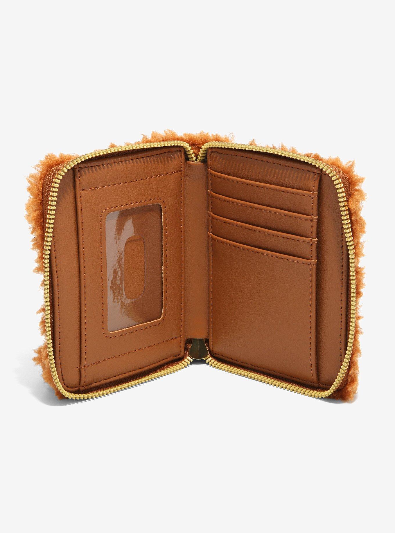 Fuzzy Teddy Bear Mini Wallet, , alternate