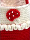 Crochet Red Mushroom Round Bucket Bag, , alternate