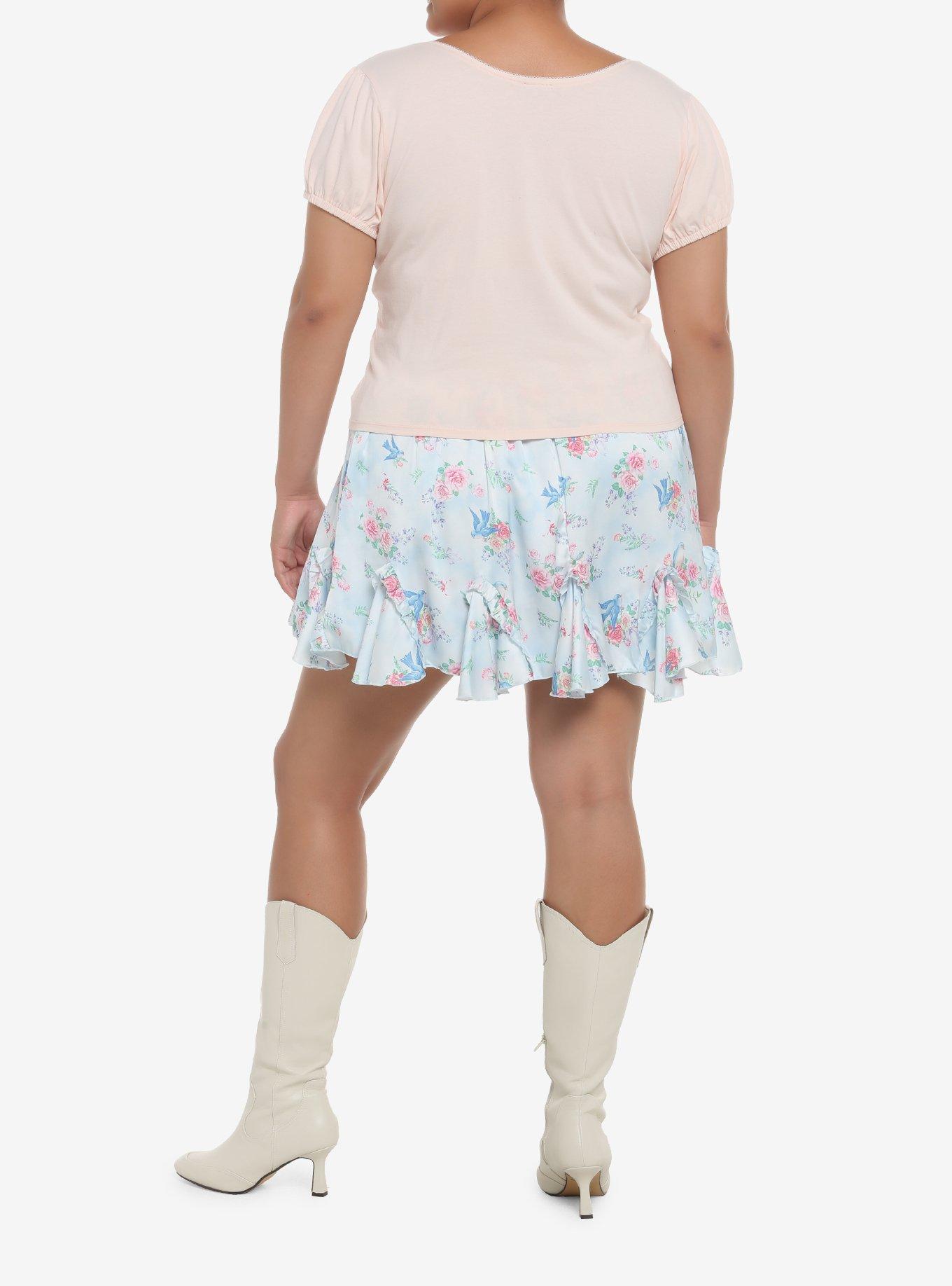 The School For Good And Evil Swan Puff Sleeve Top Plus Size, OFF WHITE, alternate - view 3