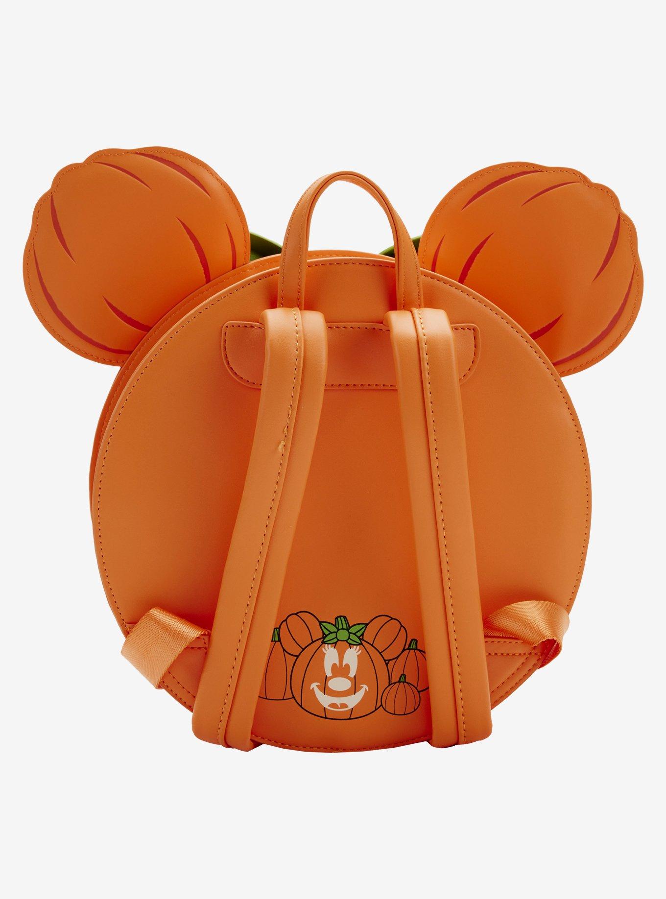 Loungefly Disney Minnie Mouse Pumpkin Glow-In-The-Dark Mini Backpack, , hi-res