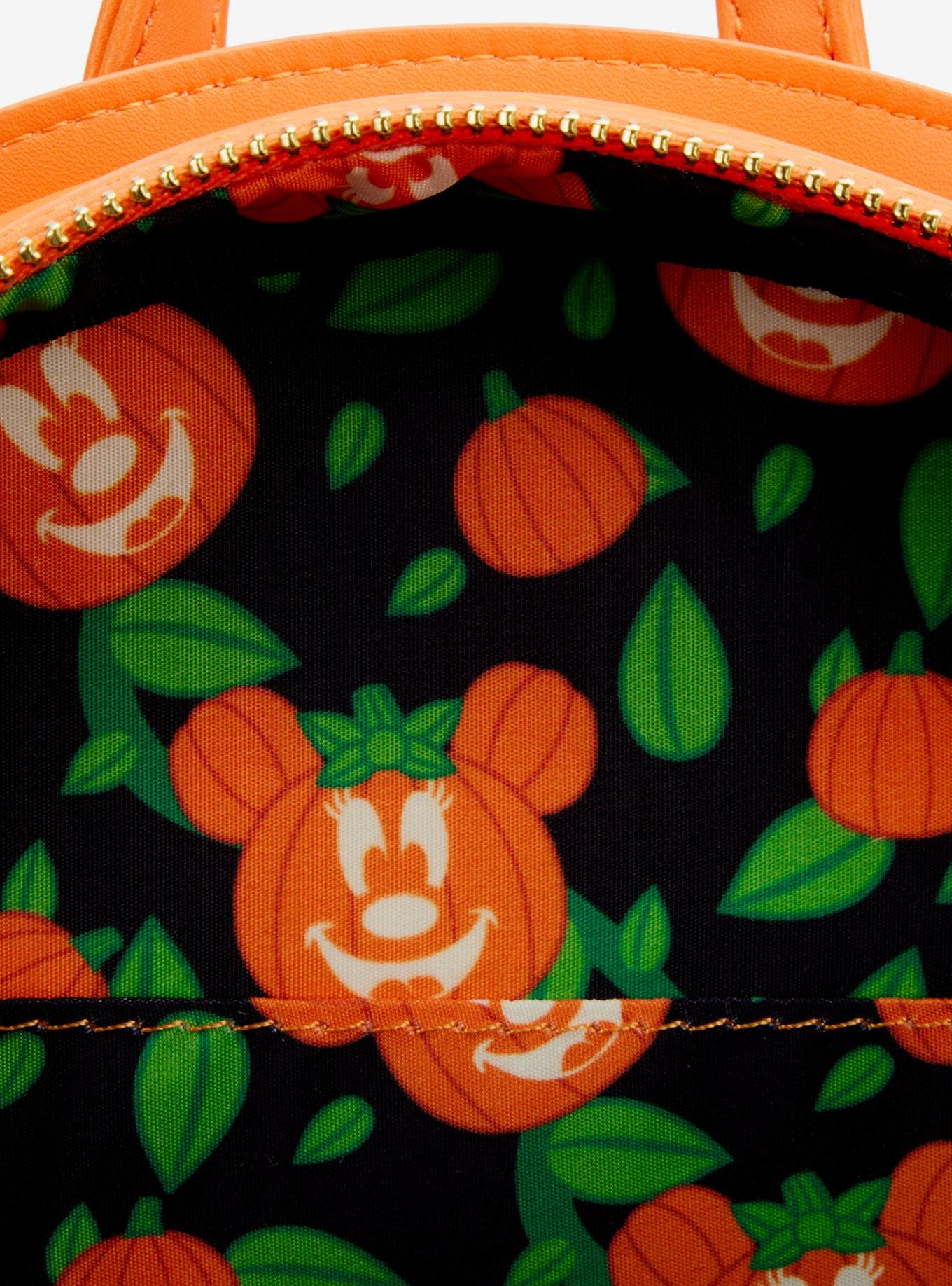 Loungefly Disney Minnie Mouse Pumpkin Glow-In-The-Dark Mini Backpack, , alternate