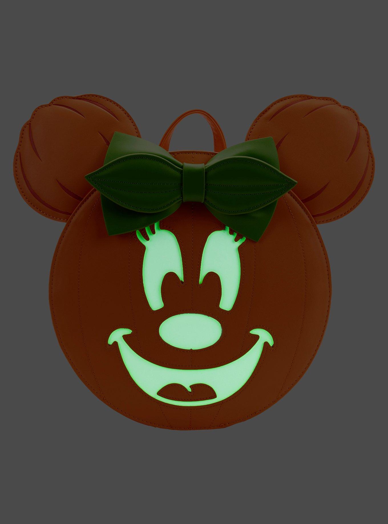 Loungefly Disney Minnie Mouse Pumpkin Glow-In-The-Dark Mini Backpack, , alternate