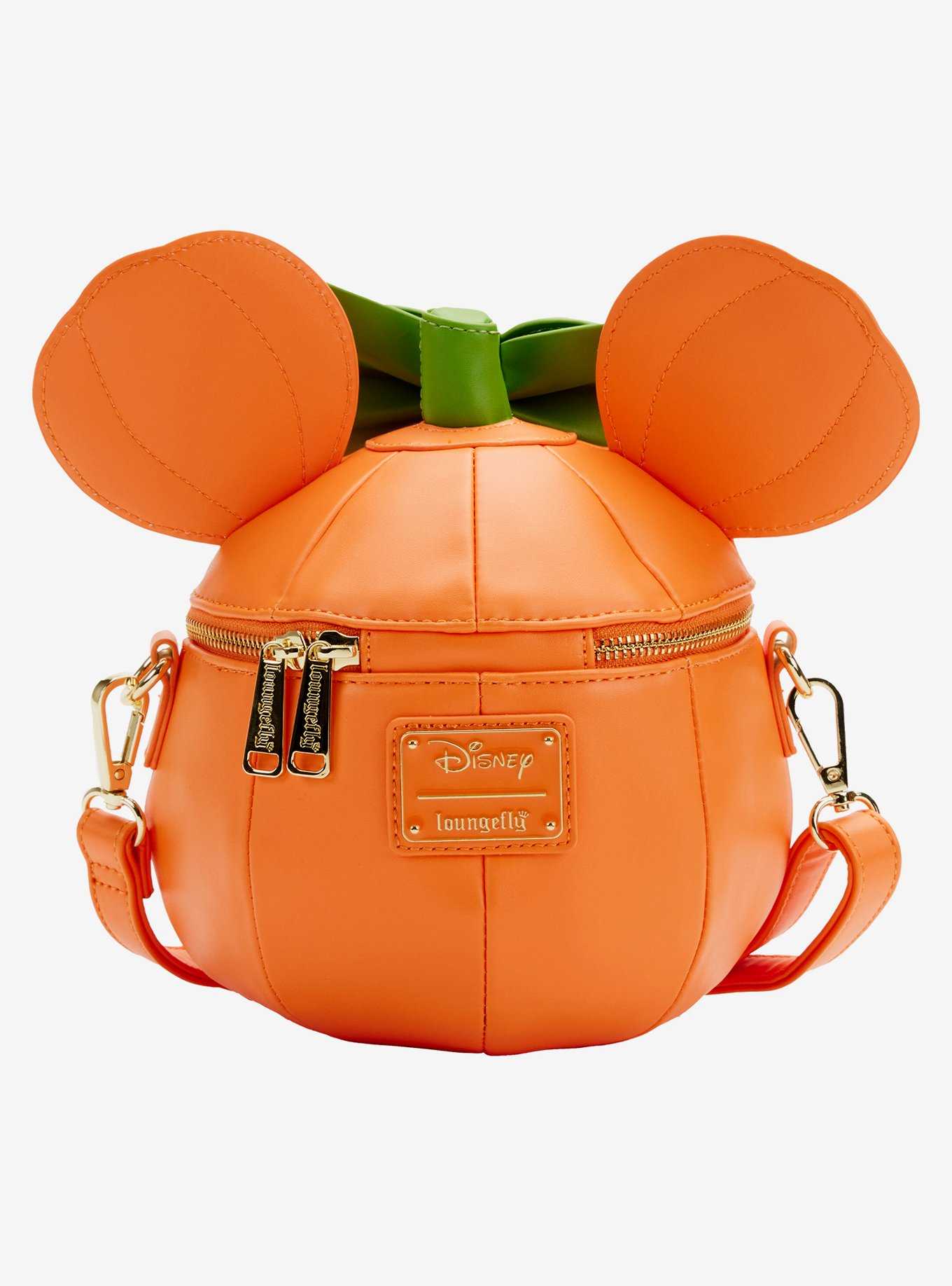 Loungefly Disney Minnie Mouse Pumpkin Glow-In-The-Dark Crossbody Bag, , hi-res