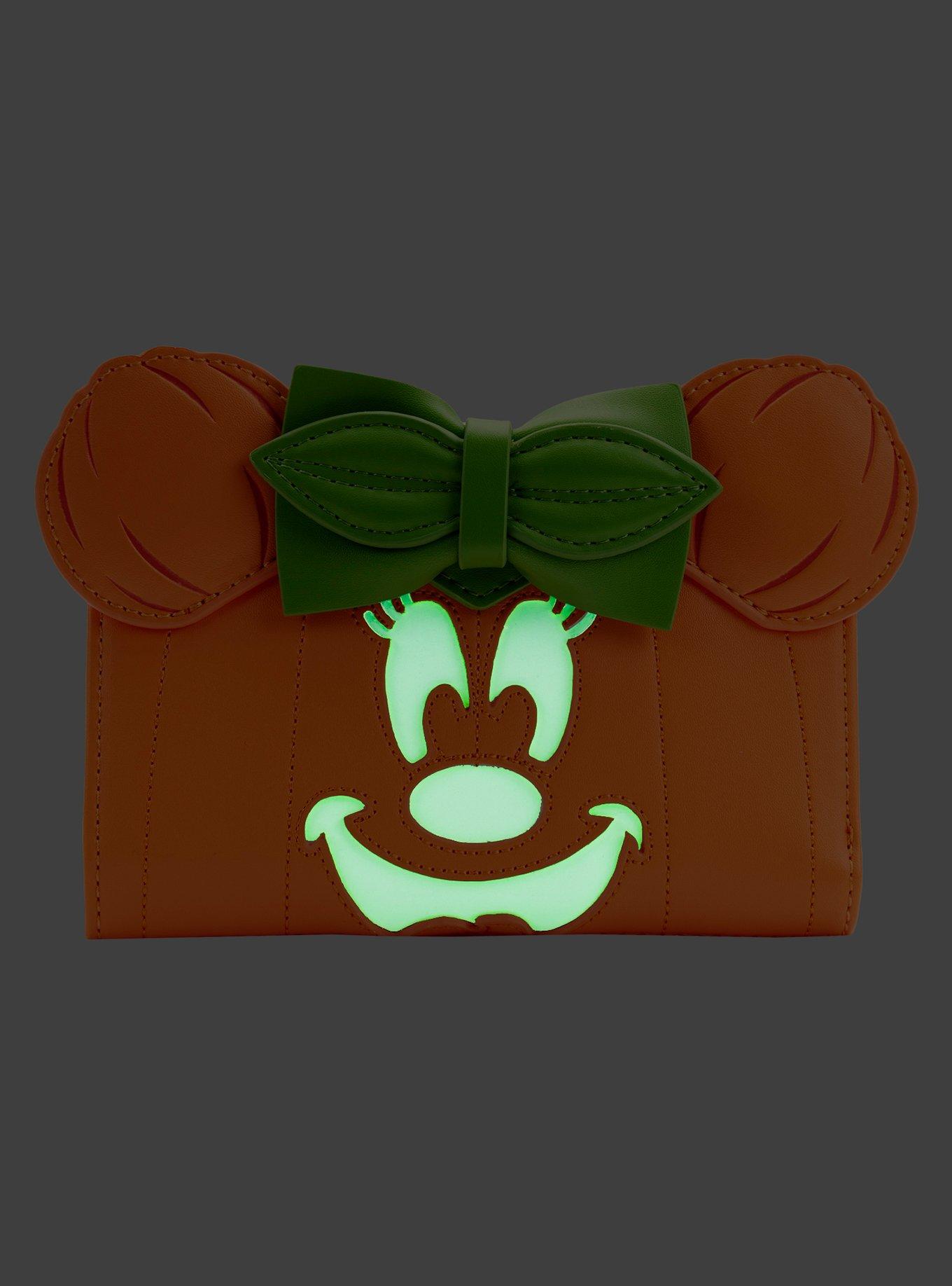 Loungefly Disney Minnie Mouse Pumpkin Glow-In-The-Dark Flap Wallet, , alternate