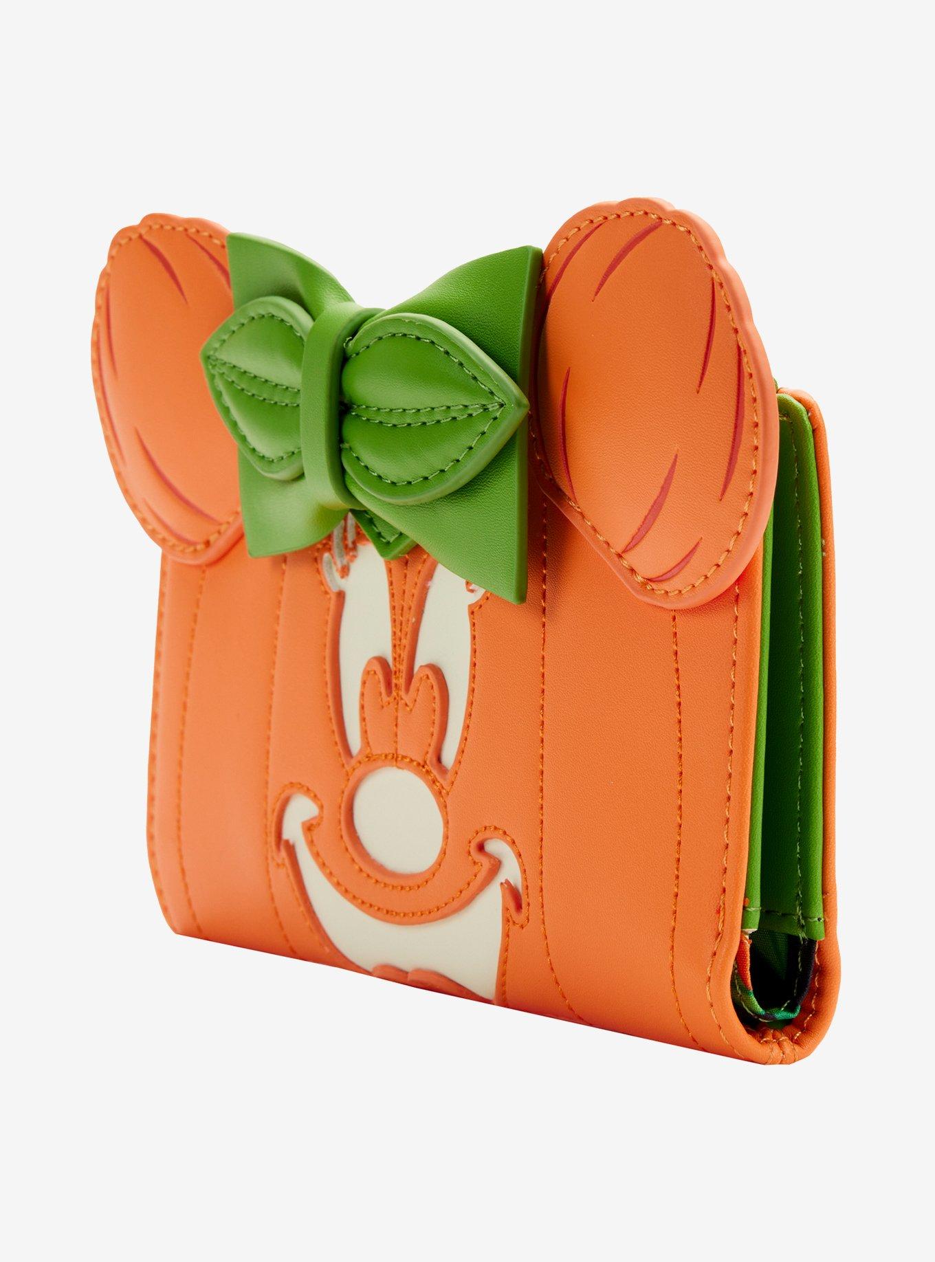 Loungefly Disney Minnie Mouse Pumpkin Glow-In-The-Dark Flap Wallet, , alternate