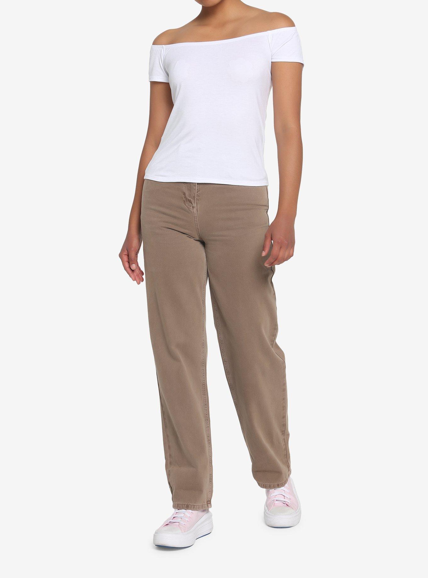 White Off-The-Shoulder Top, CLOUD DANCER, alternate