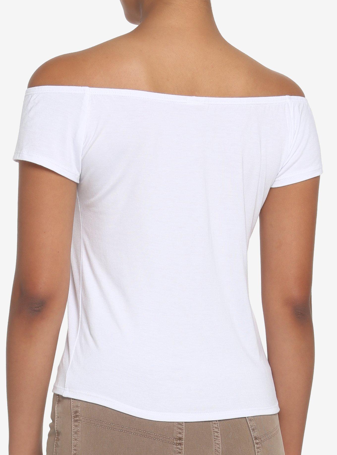 White Off-The-Shoulder Top, CLOUD DANCER, alternate
