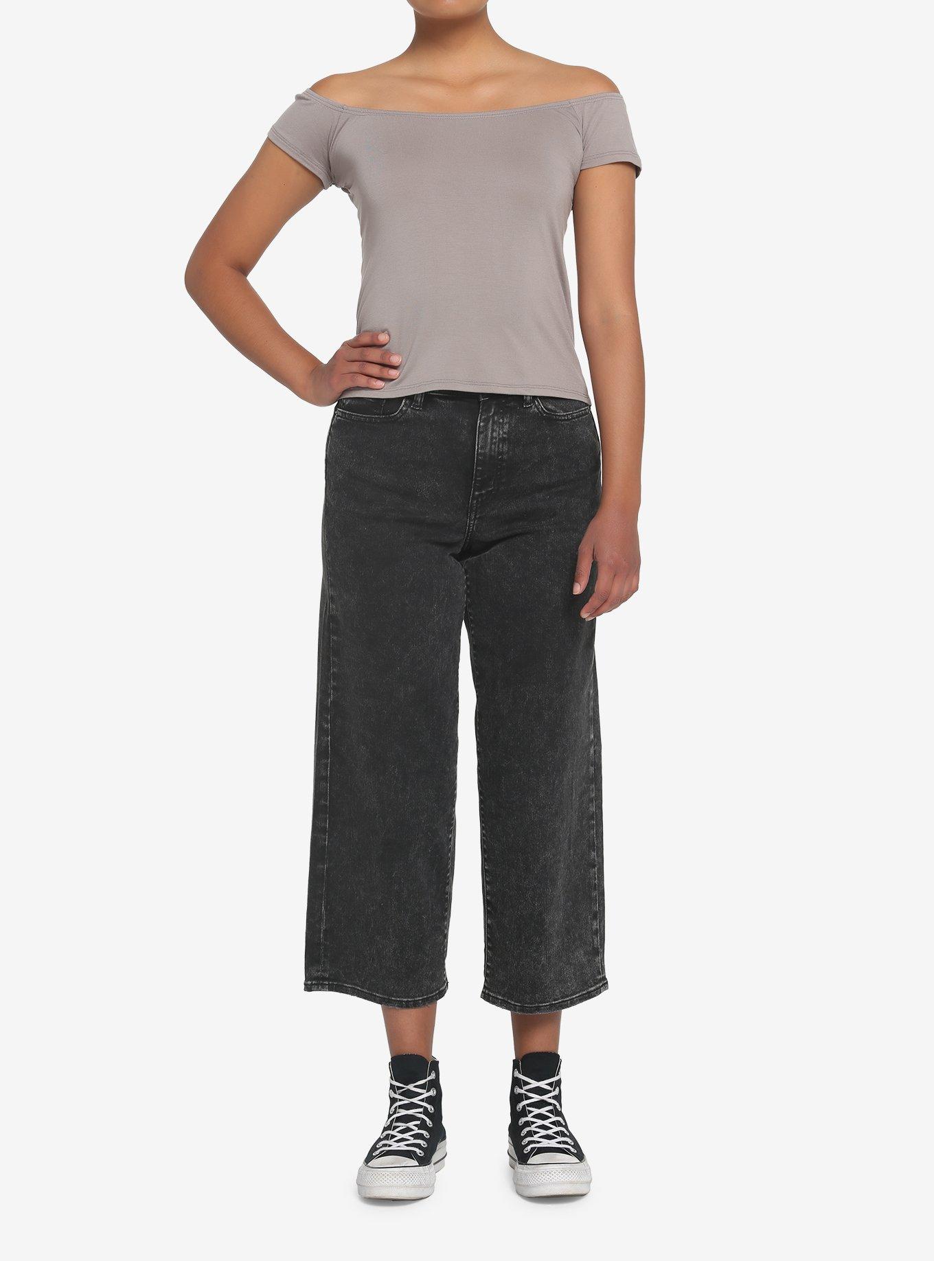 Taupe Off-The-Shoulder Top, TAUPE, alternate