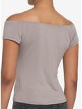 Taupe Off-The-Shoulder Top, TAUPE, alternate