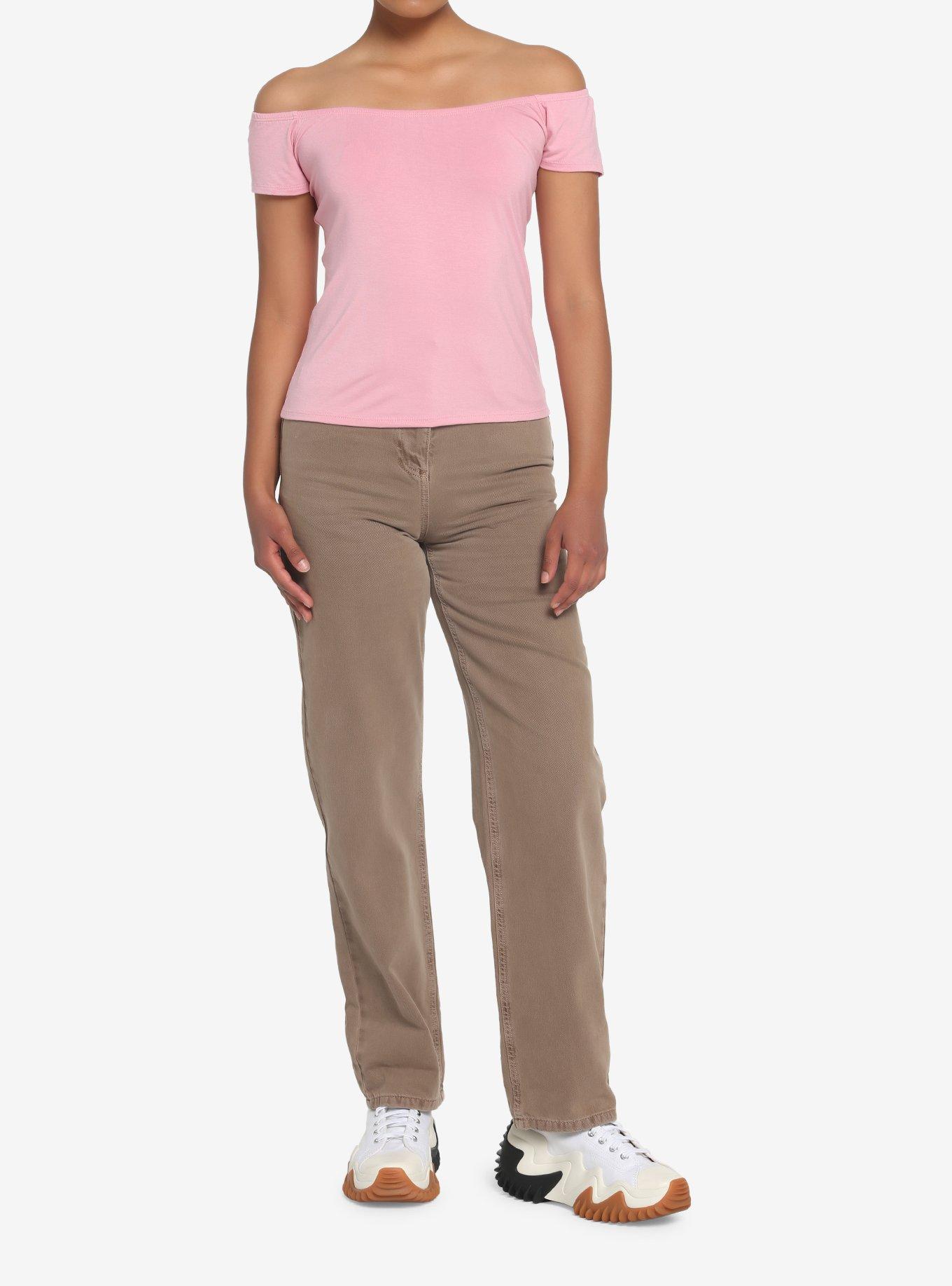 Pink Off-The-Shoulder Top, PINK, alternate