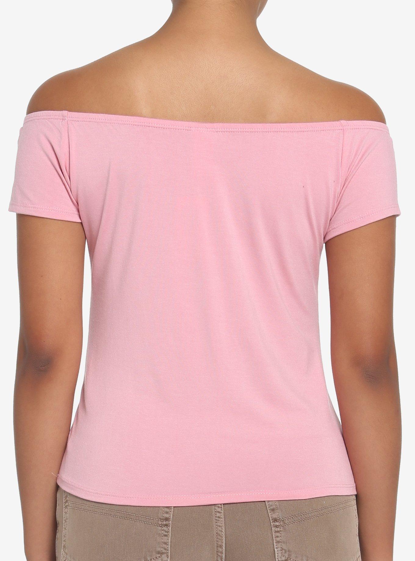 Pink Off-The-Shoulder Top, PINK, alternate