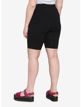Black Bike Shorts Plus Size, , hi-res