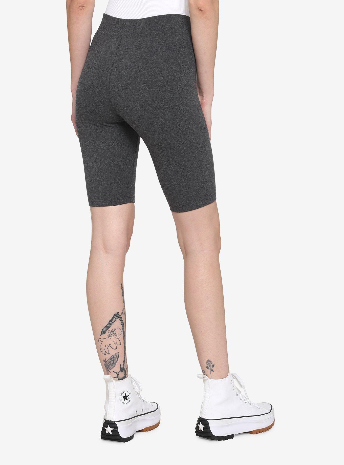 Charcoal Grey 9 Inch Inseam Bike Shorts, , hi-res