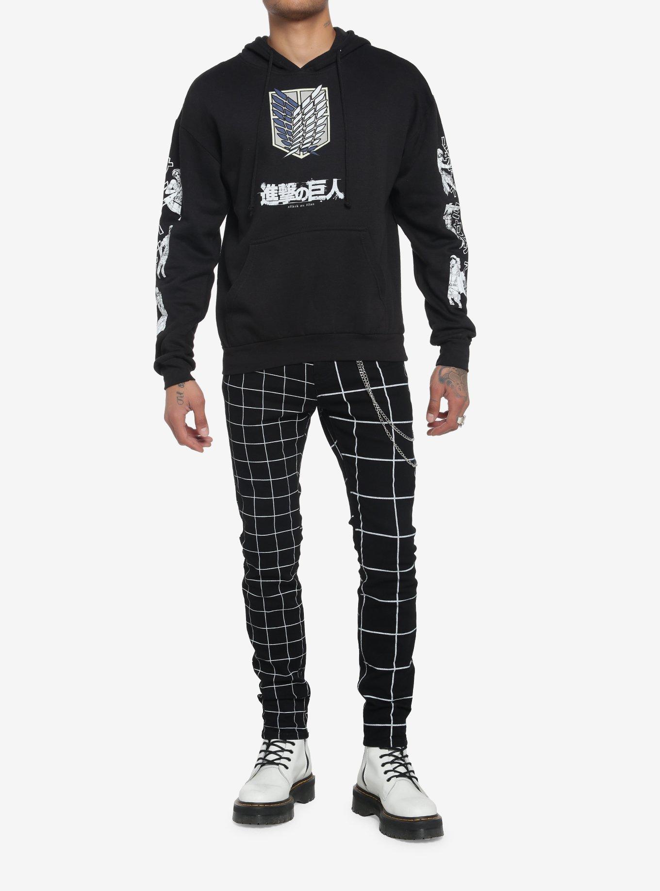 Attack On Titan Scout Members Hoodie, BLACK, alternate
