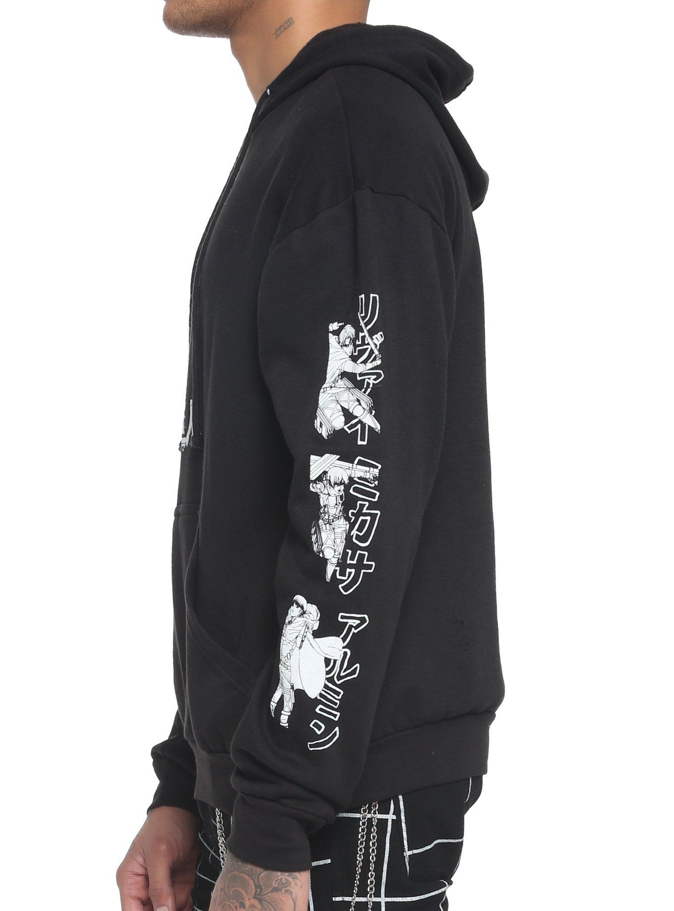 Attack On Titan Scout Members Hoodie, BLACK, alternate