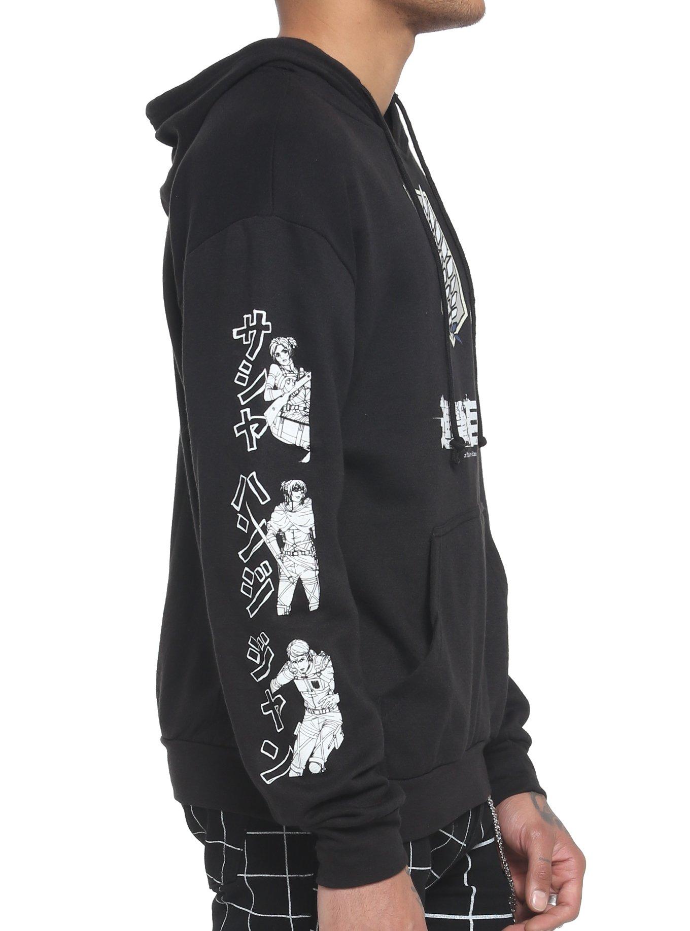 Attack On Titan Scout Members Hoodie, BLACK, alternate