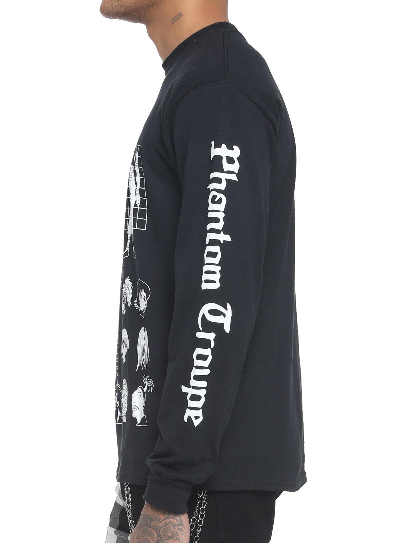 Hunter X Hunter Phantom Troupe Black & White Long-Sleeve T-Shirt, BLACK, alternate