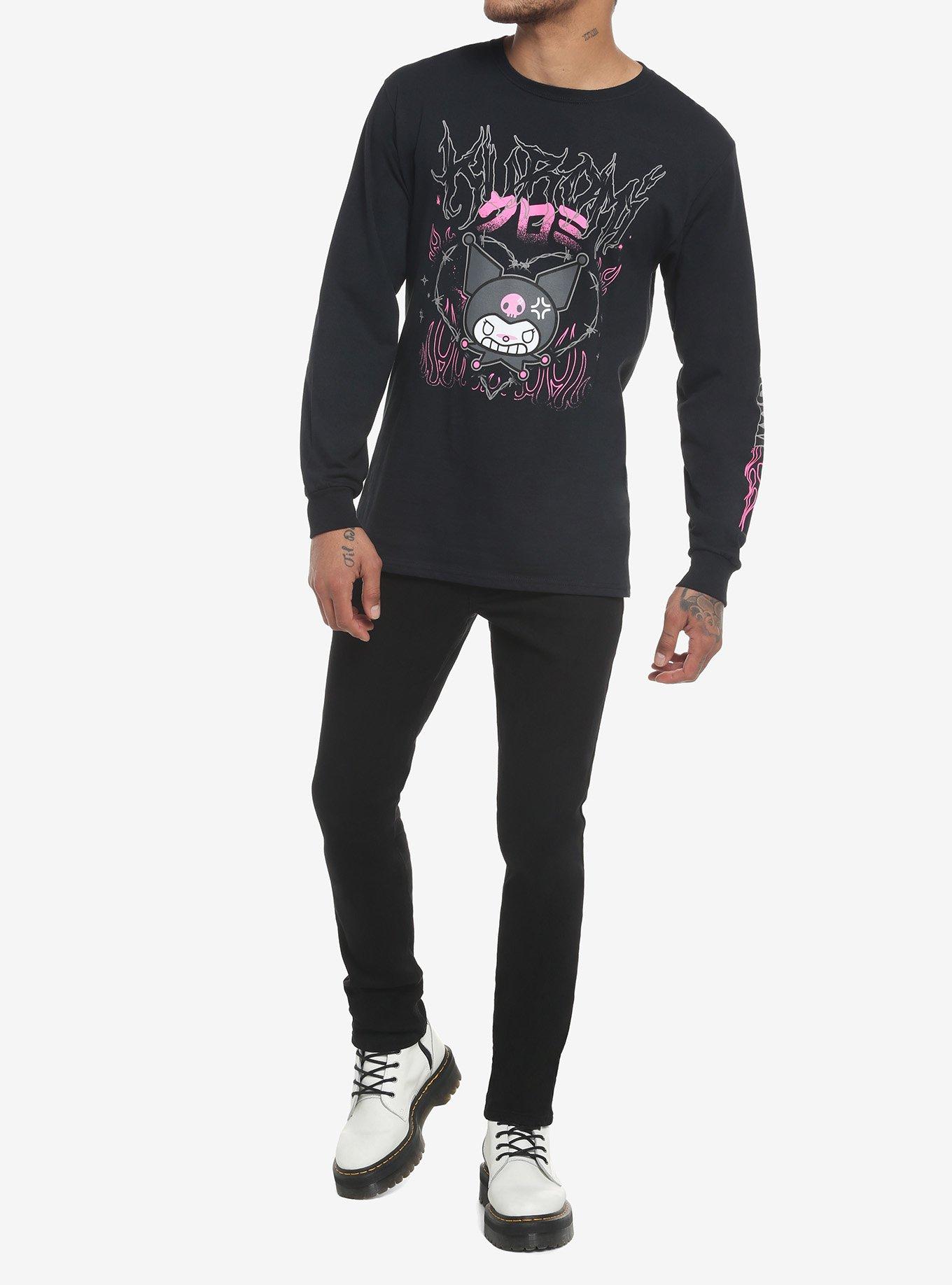 Kuromi Heavy Metal Long-Sleeve T-Shirt, BLACK, alternate