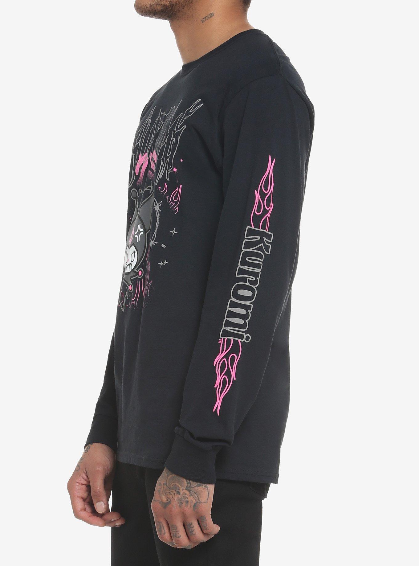 Kuromi Heavy Metal Long-Sleeve T-Shirt, BLACK, alternate