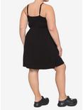 Black Front Strappy Dress Plus Size, BLACK, alternate