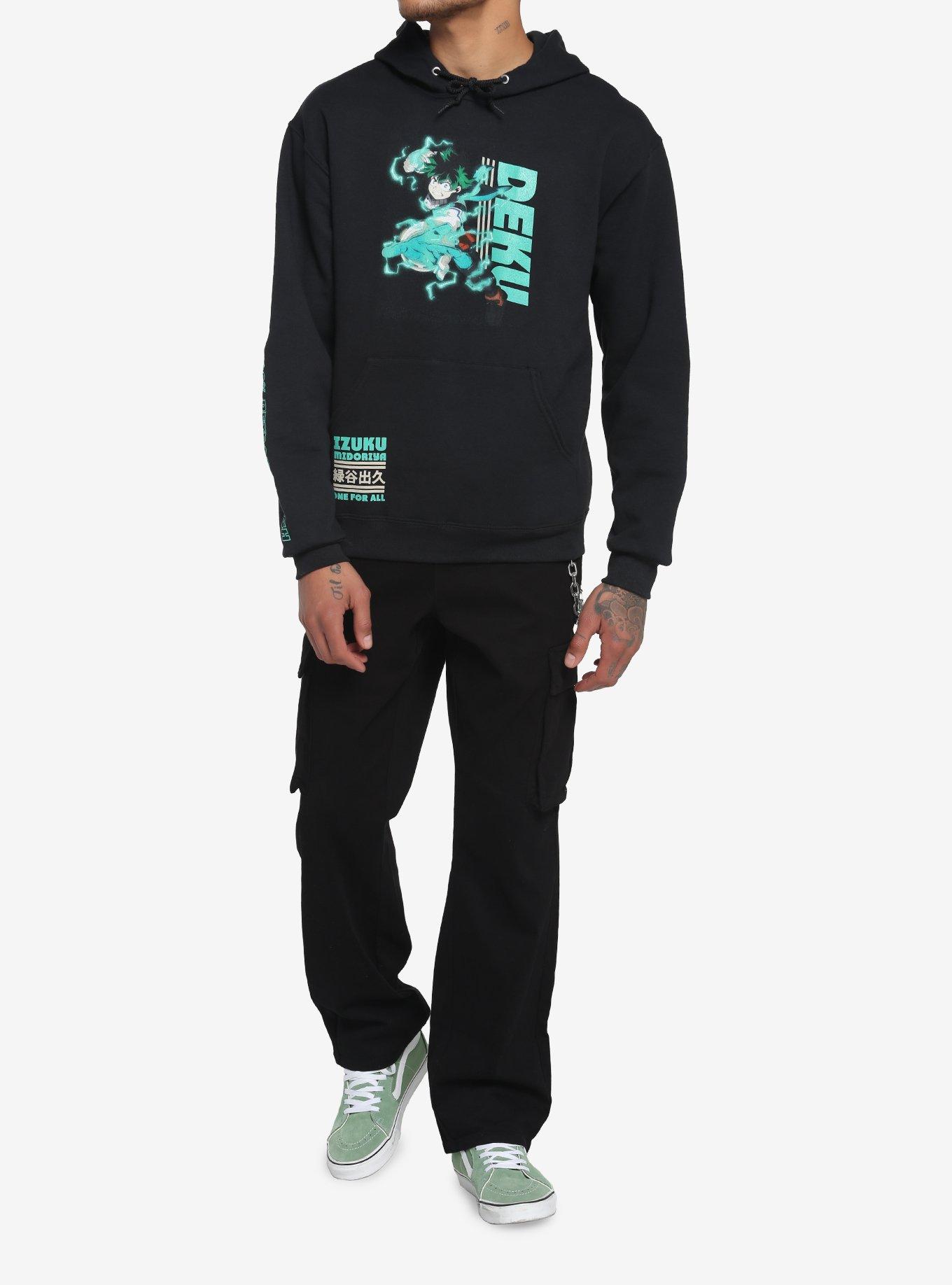 My Hero Academia Deku Signature Move Hoodie, BLACK, alternate