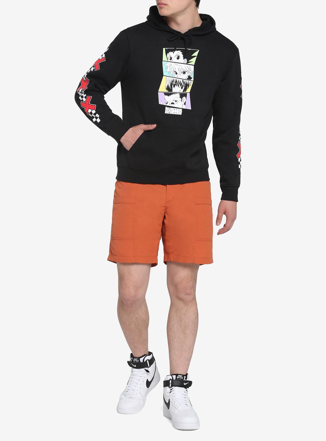 Hunter X Hunter Group Eyes Panel Hoodie, BLACK, alternate