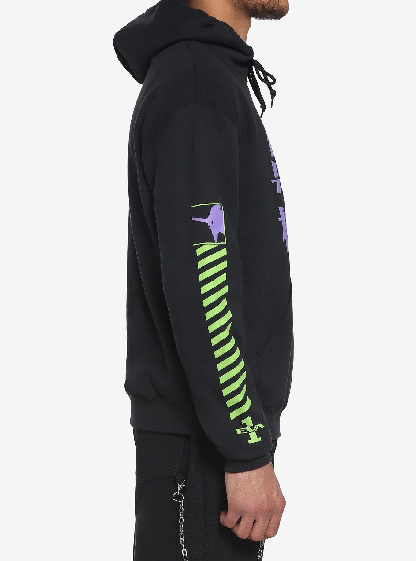 Neon Genesis Evangelion Eva-01 Hoodie, BLACK, alternate