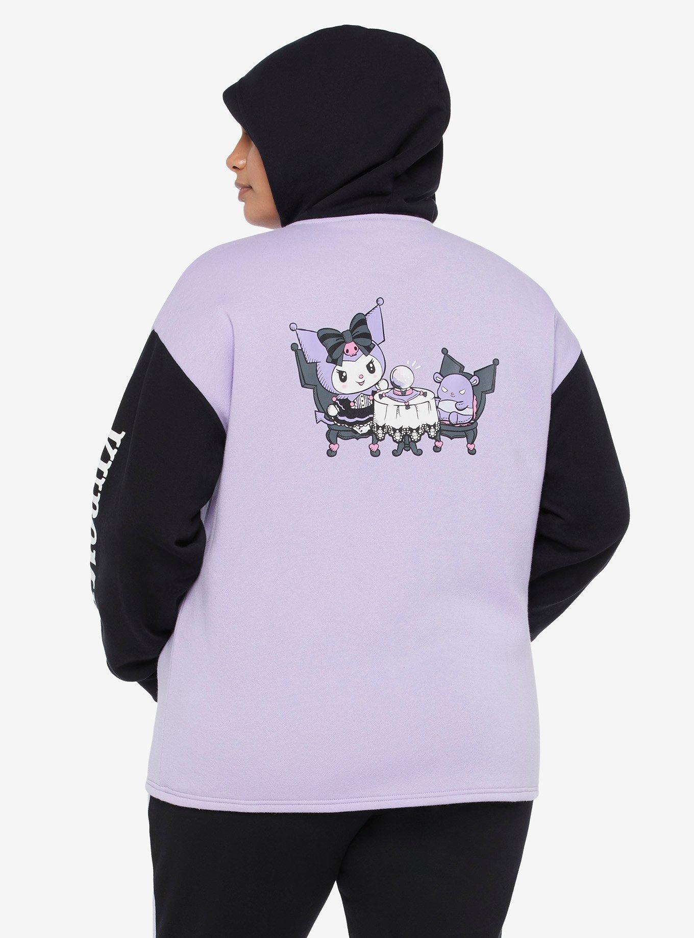 Kuromi Fortune Teller Color-Block Skimmer Hoodie Plus Size, , hi-res