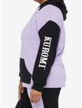 Kuromi Fortune Teller Color-Block Skimmer Hoodie Plus Size, BLACK  PURPLE, alternate