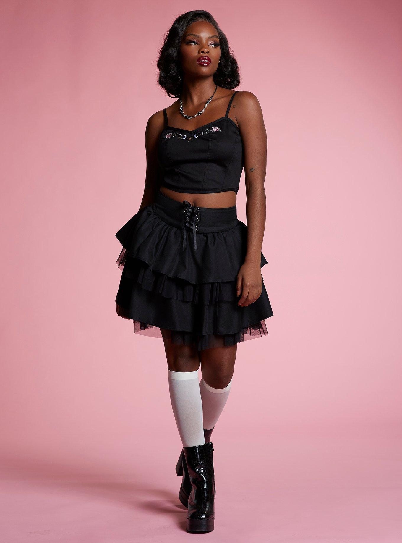 The School For Good And Evil Nevers Corset Top, BLACK, alternate