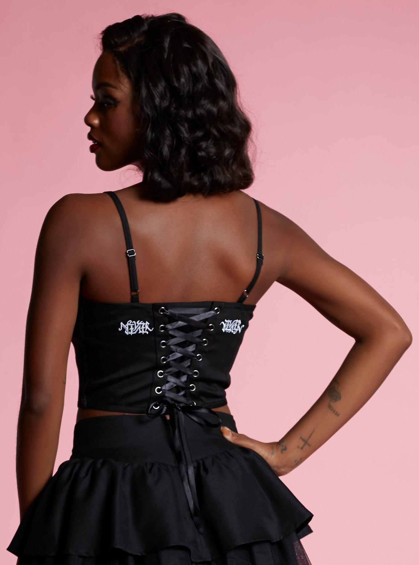 The School For Good And Evil Nevers Corset Top, BLACK, alternate