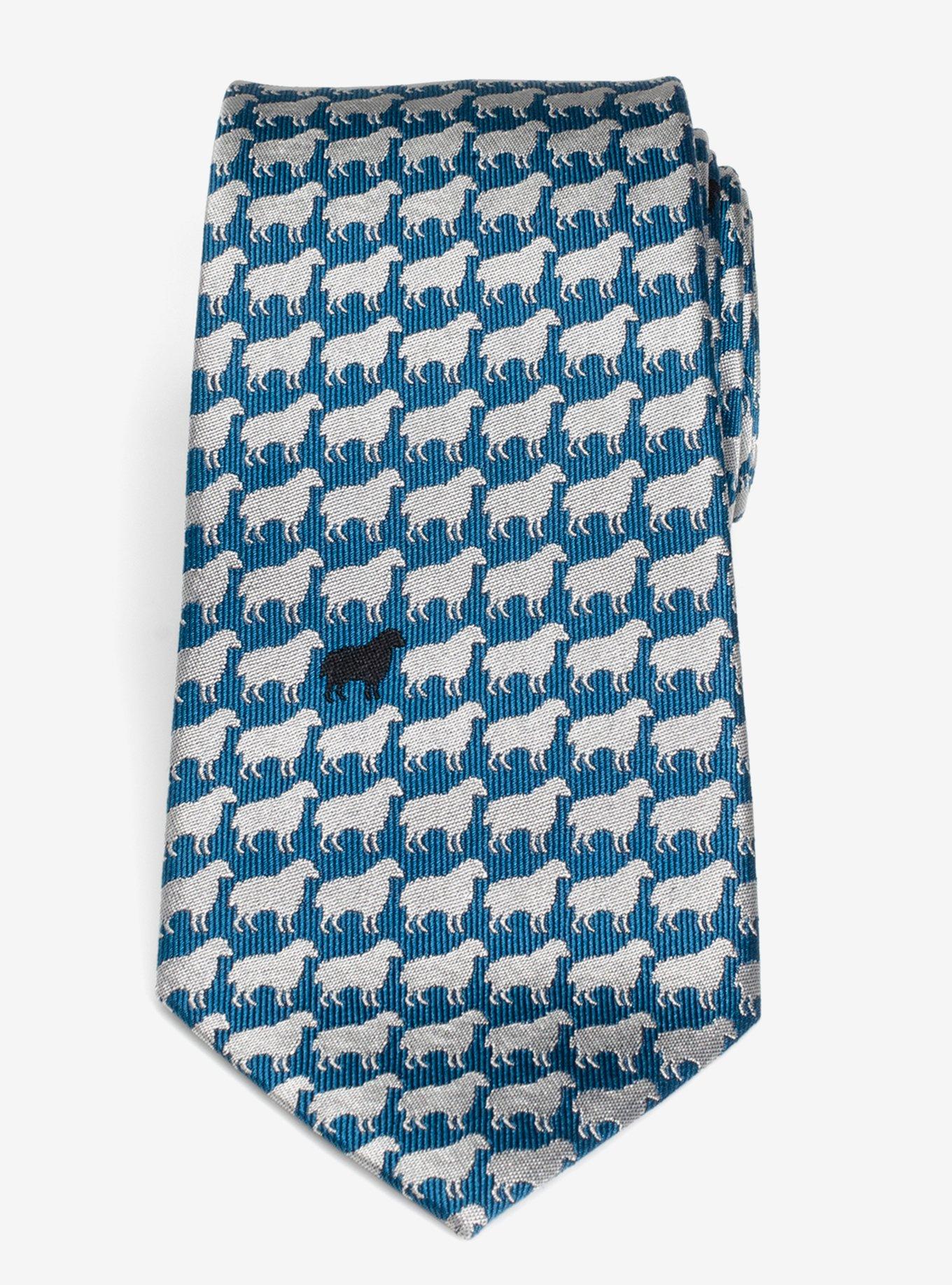 Black Sheep Blue Silk Men's Tie, , alternate