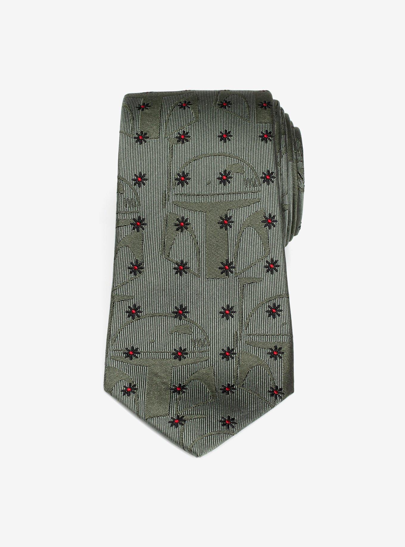 Star Wars The Book of Boba Fett Green Motif Men's Tie, , alternate