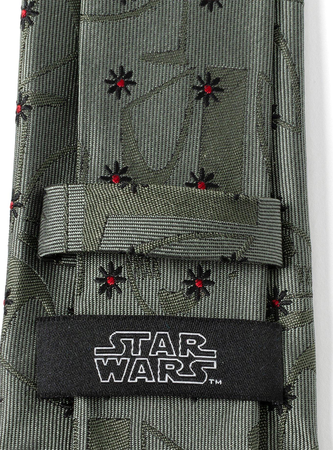 Star Wars The Book of Boba Fett Green Motif Men's Tie, , alternate