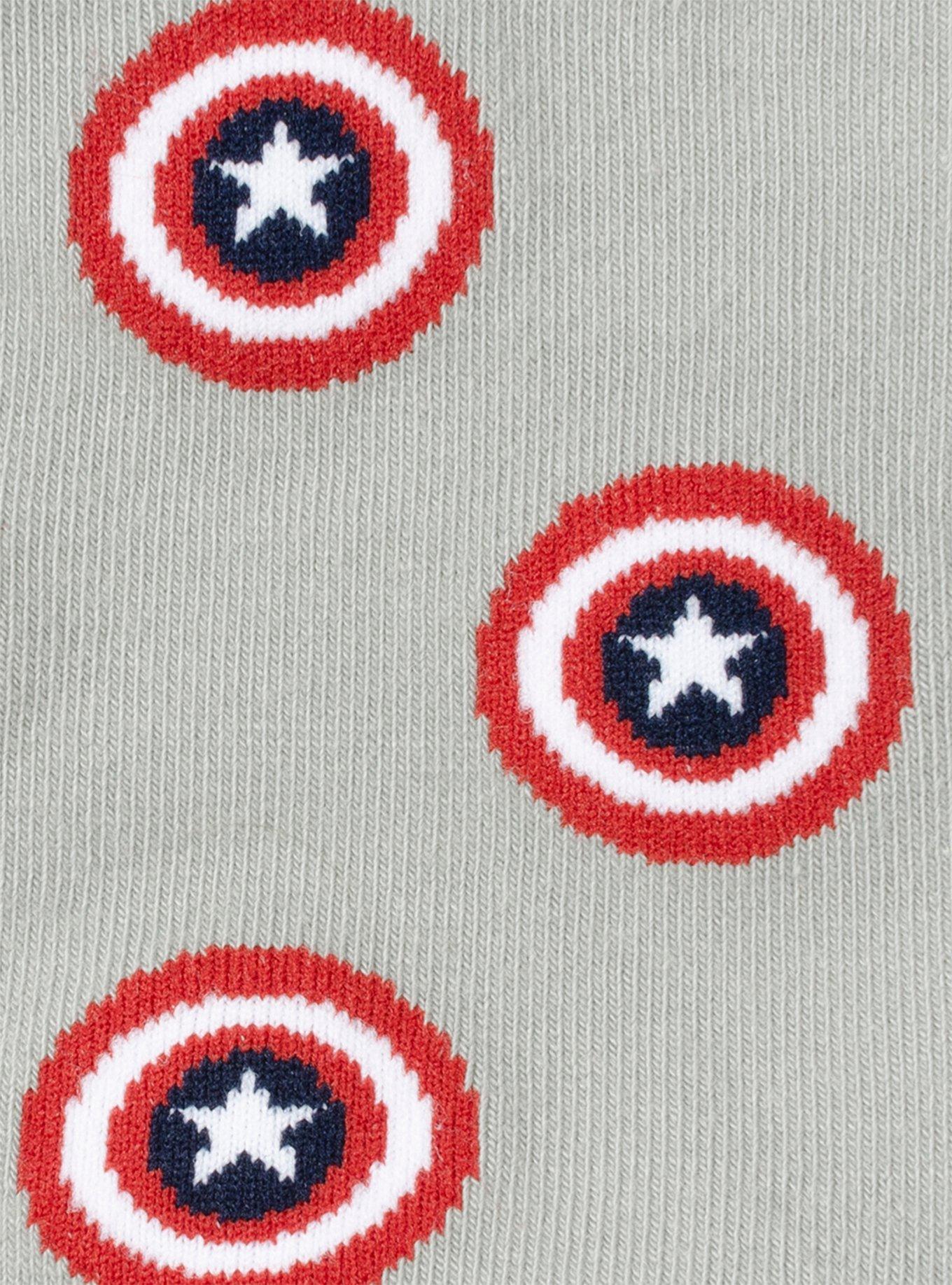 Marvel Captain America Gray Ankle Socks, , alternate