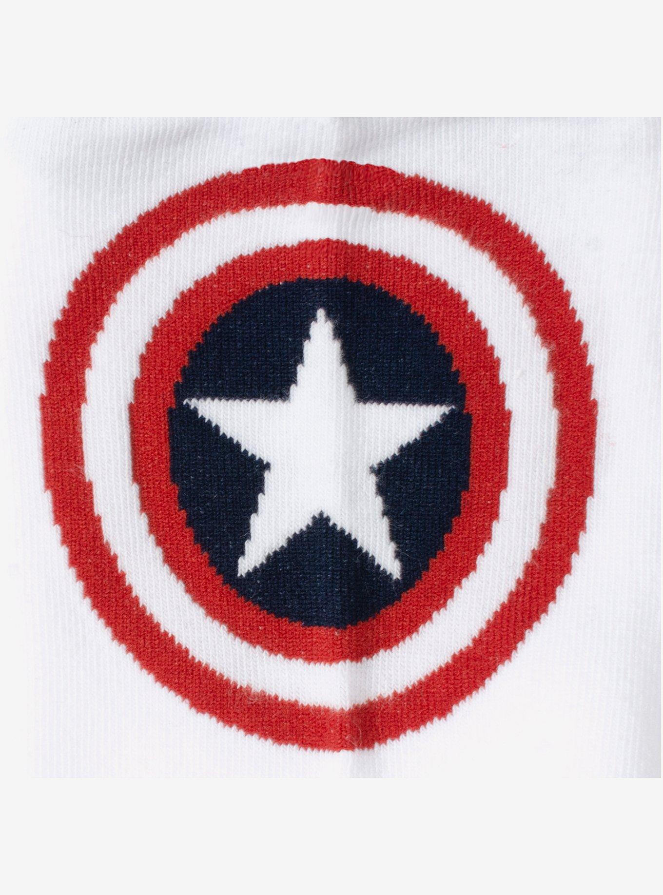 Marvel Captain America White Ankle Socks, , alternate