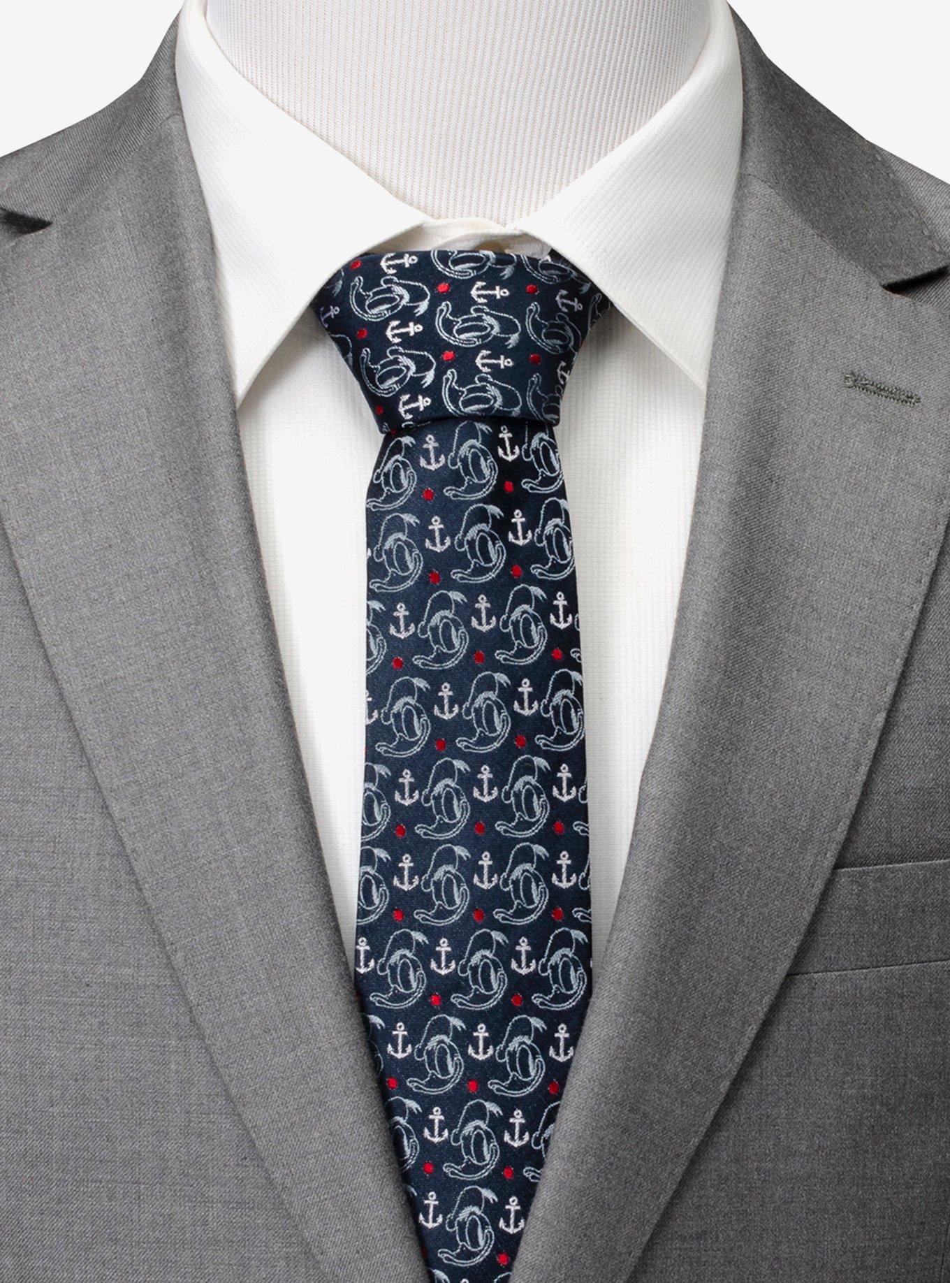Disney Donald Duck Anchor Navy Blue Men's Tie, , alternate