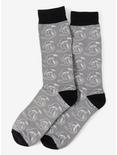 Disney Donald Duck Patterned Gray Men's Socks, , alternate