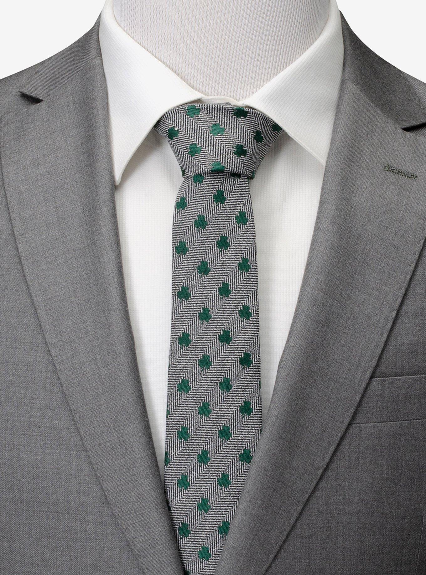 Herringbone Shamrock Men's Tie