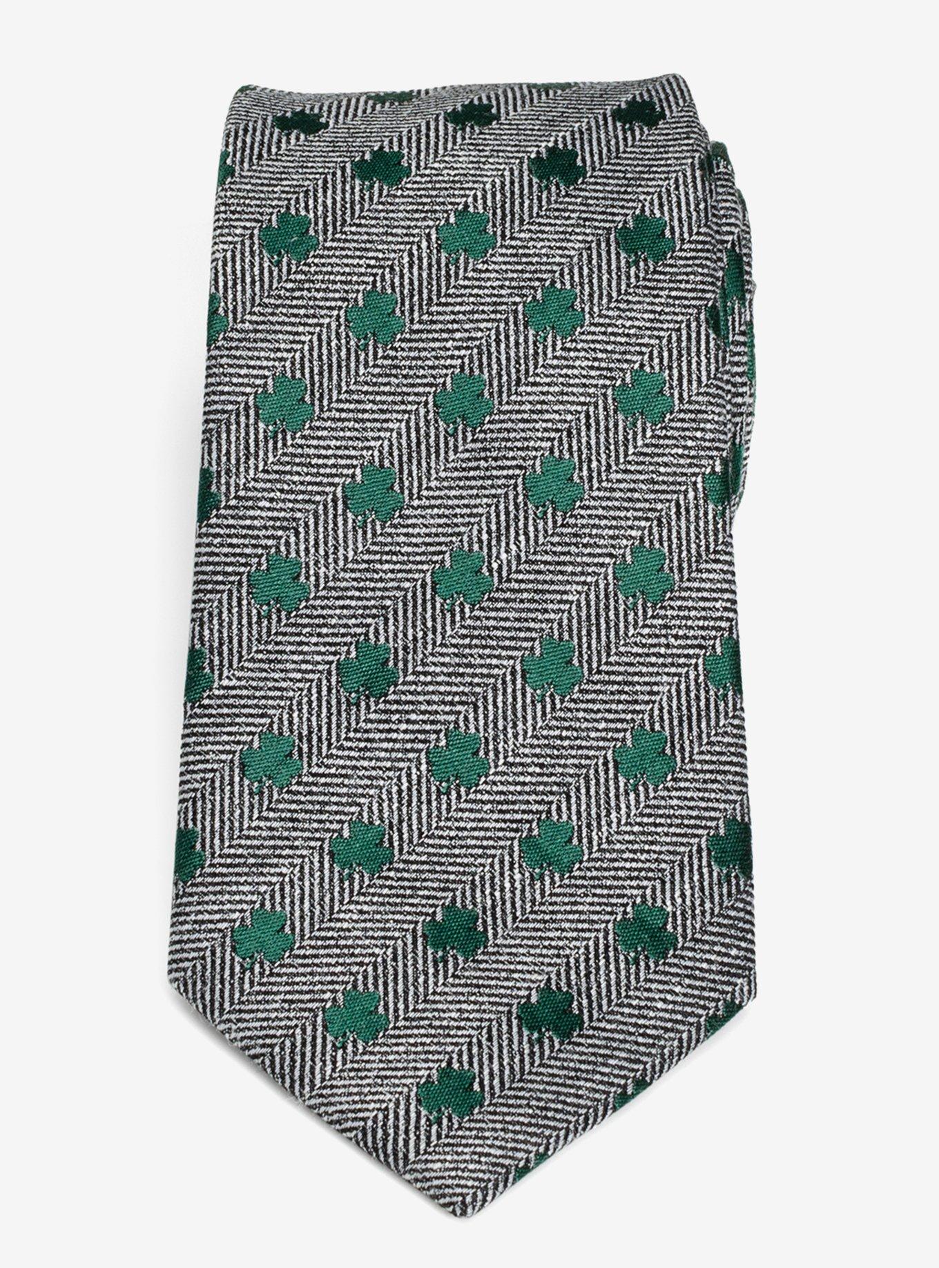 Herringbone Shamrock Men's Tie, , alternate