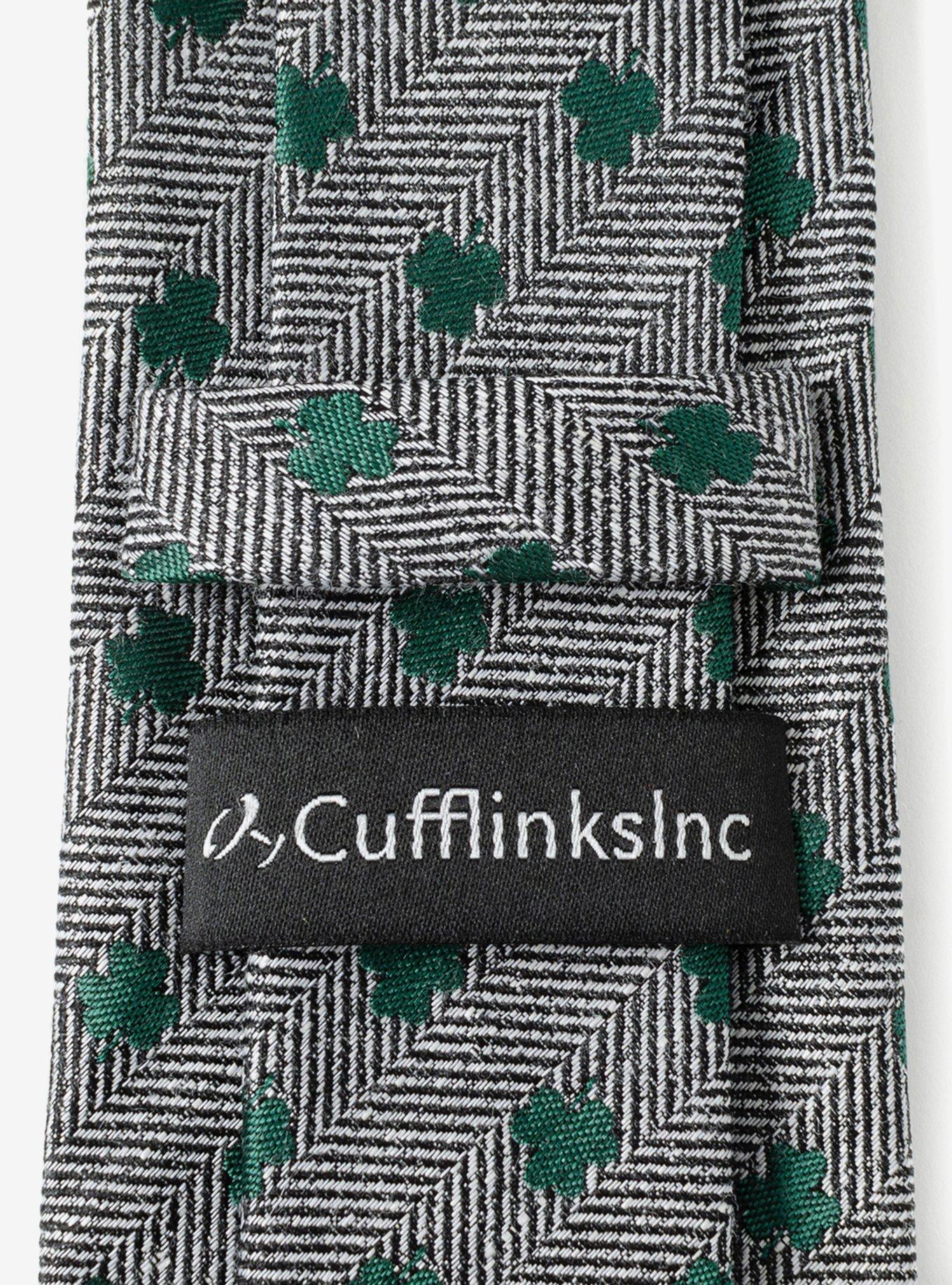 Herringbone Shamrock Men's Tie, , alternate