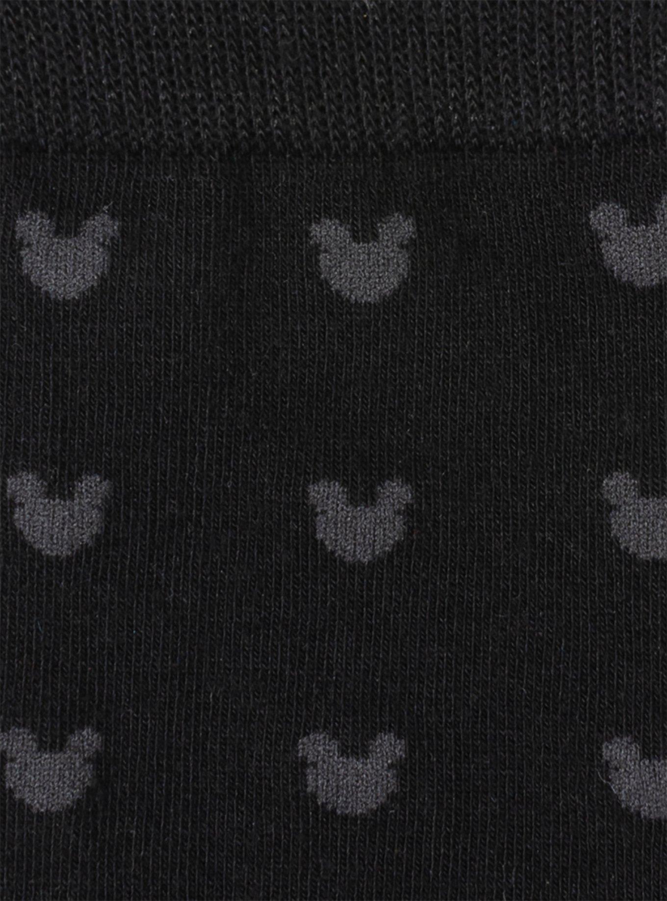 Disney  Mickey Mouse Silhouette Motif Black Men's Socks, , alternate