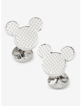 Disney Mickey Mouse Silhouette Basket Weave Cufflinks, , hi-res