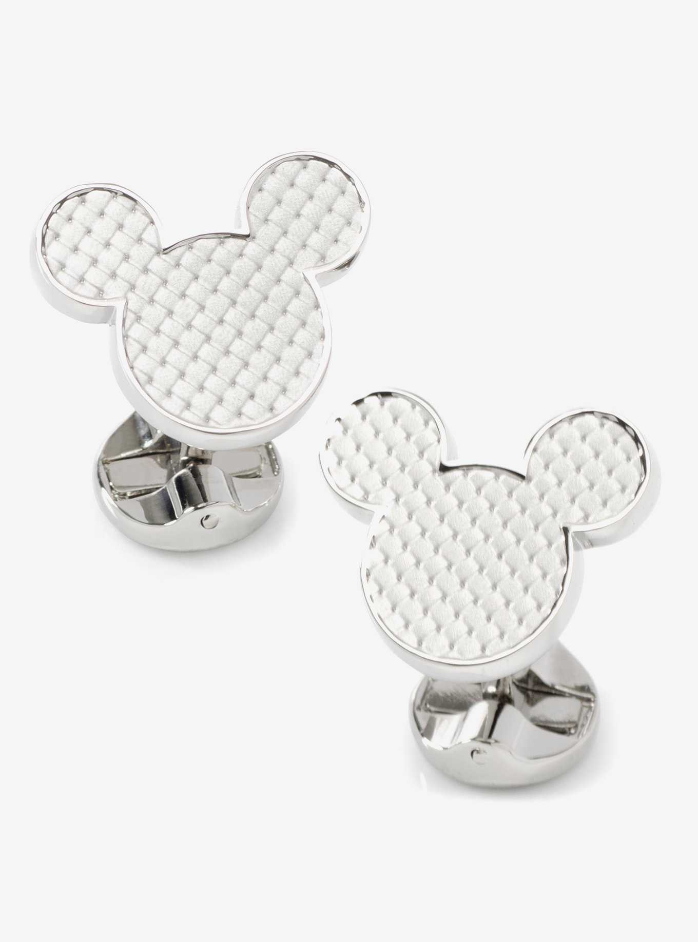 Disney Mickey Mouse Silhouette Basket Weave Cufflinks, , hi-res