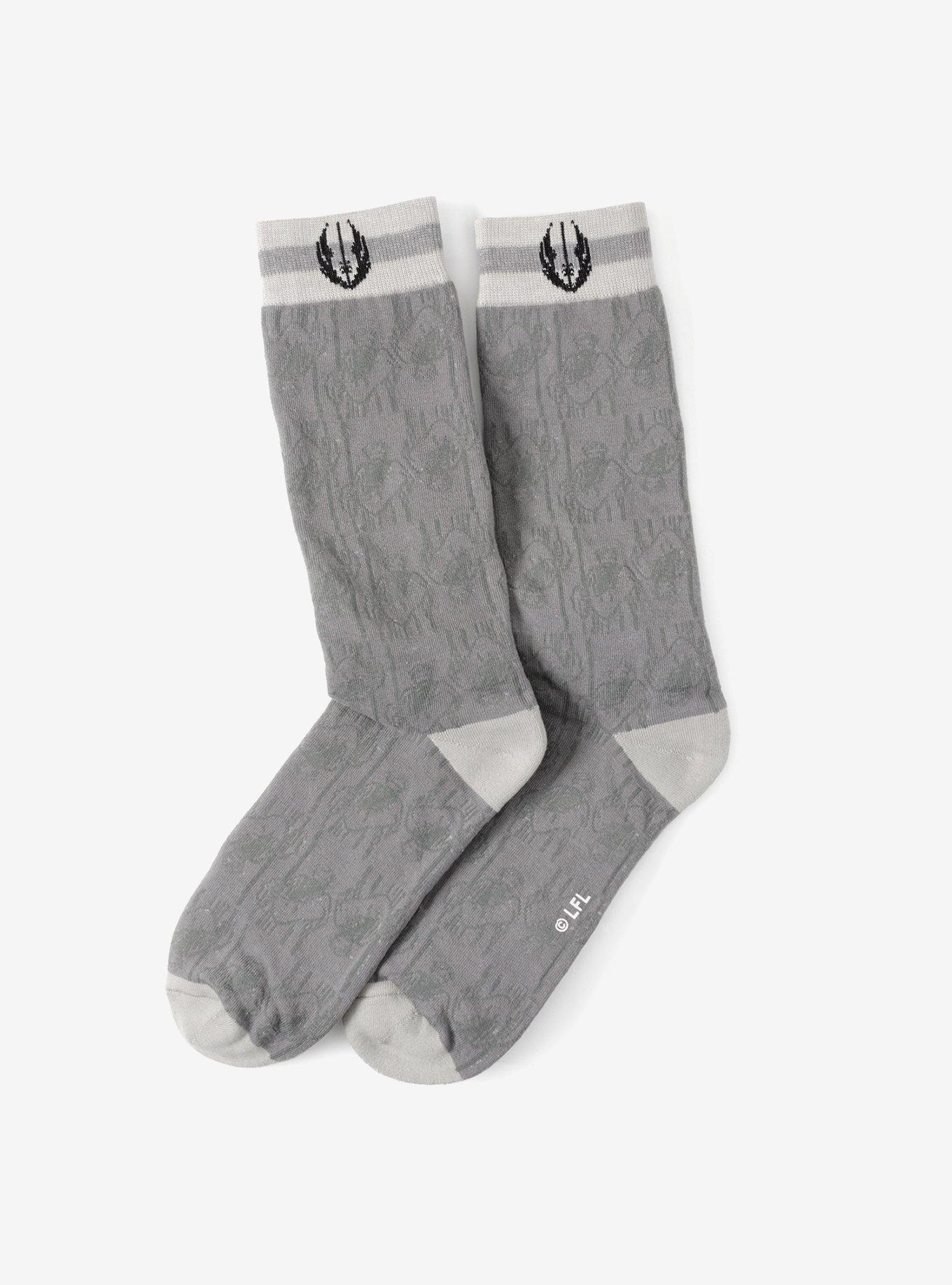 Star Wars Obi Wan Kenobi Gray Men's Socks, , hi-res