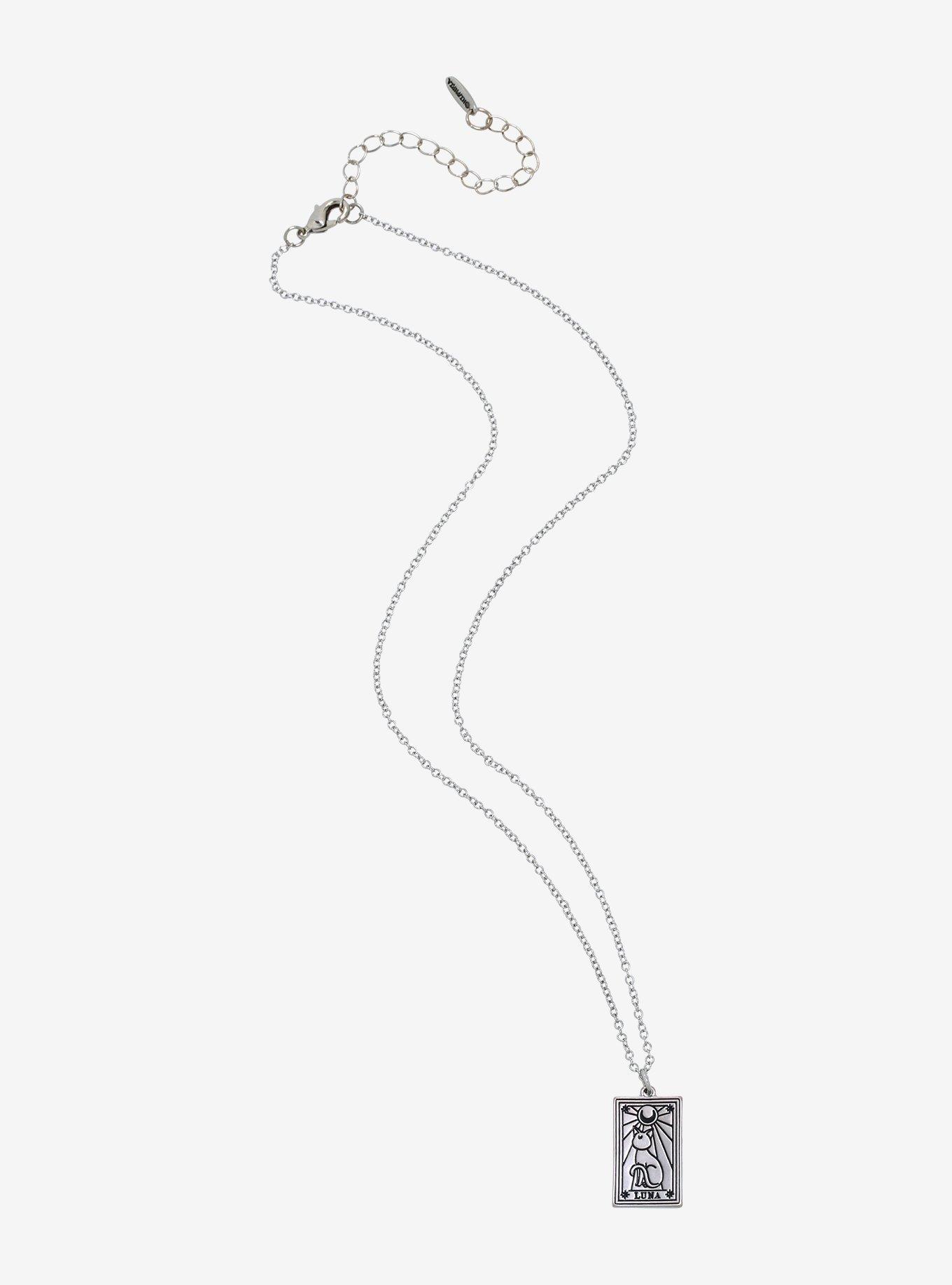 Sailor Moon Luna Tarot Card Necklace - BoxLunch Exclusive, , alternate