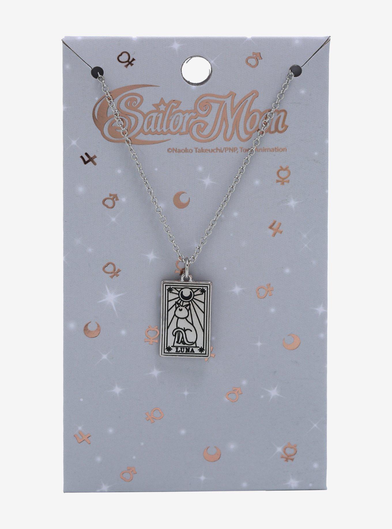Sailor Moon Luna Tarot Card Necklace - BoxLunch Exclusive, , alternate