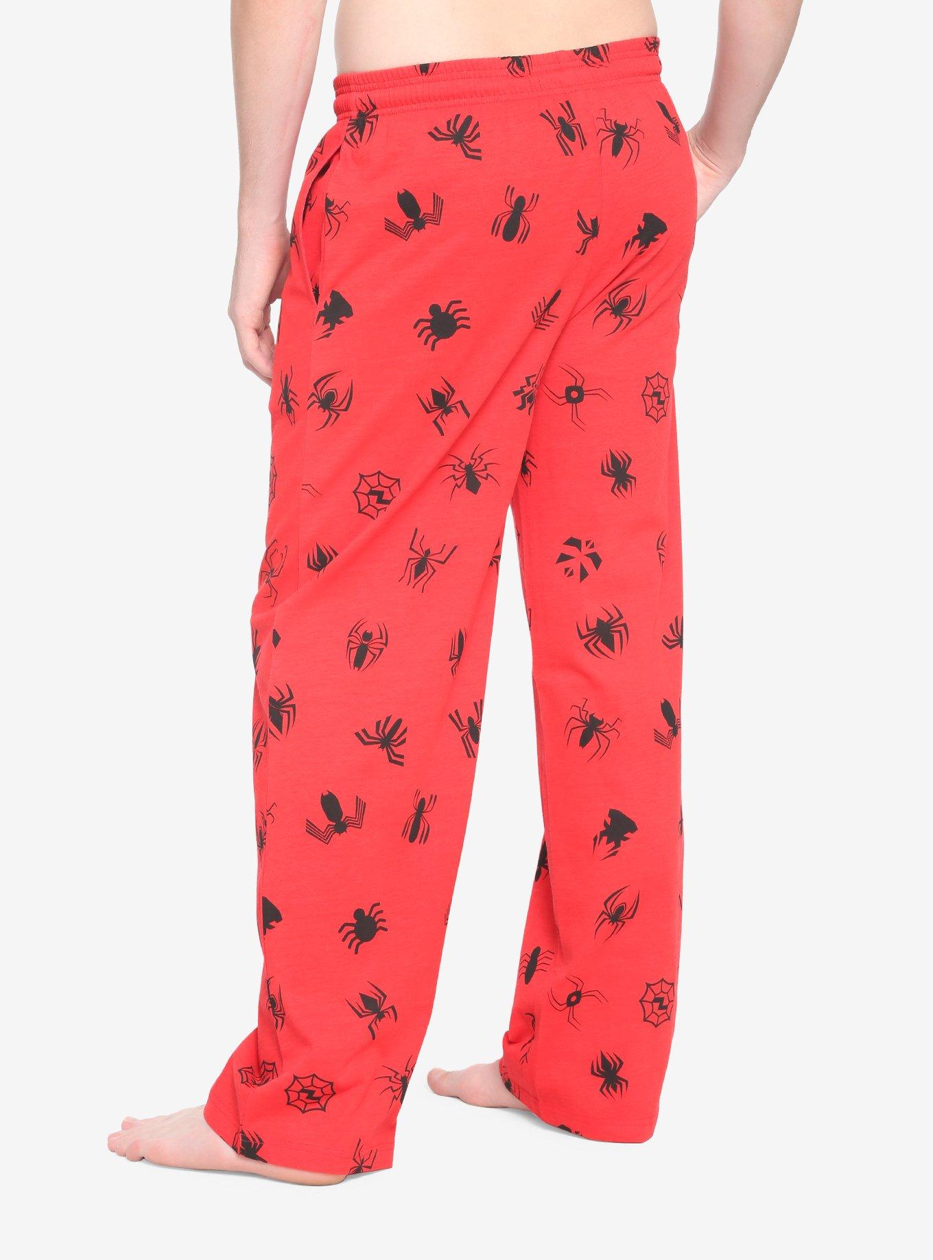 Marvel Spider-Man Logos Pajama Pants, BLACK, alternate