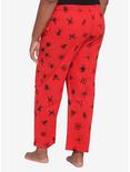 Marvel Spider-Man Logos Pajama Pants Plus Size, BLACK, alternate