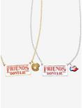 Stranger Things Friends Don't Lie Nameplate Best Friend Necklace Set, , alternate